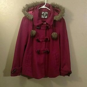 Pink dollhouse 10% wool pea coat